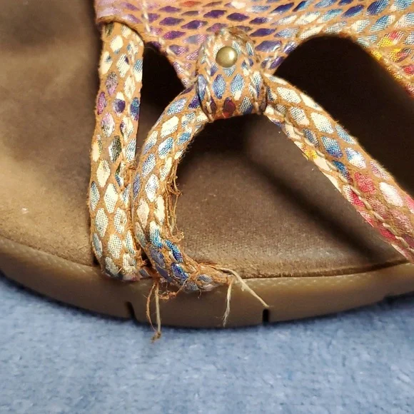 🔵 🎉Host Pick!🎉 Sz 8 Aerosoles Multicolored Snake Print Sandals - Picture 7 of 9